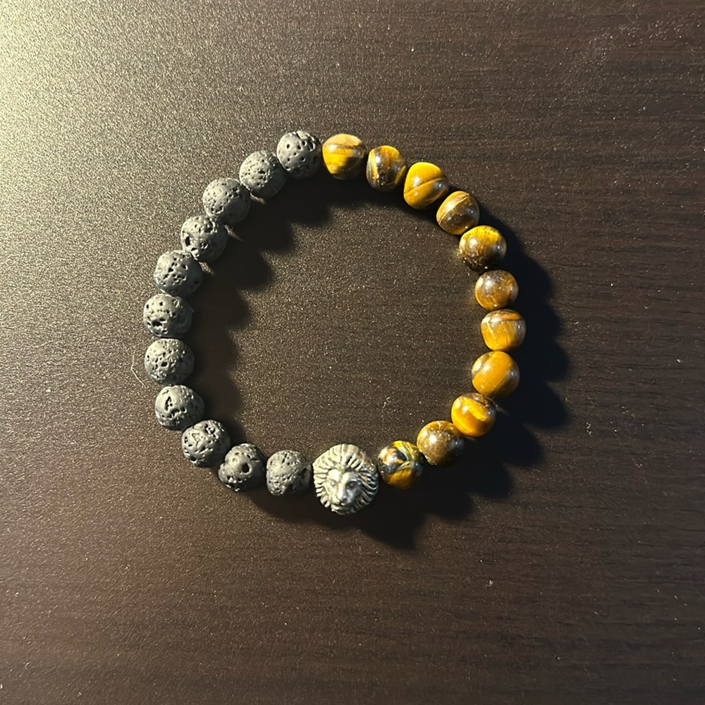 Lava Stone Tigers Eye Bracelet